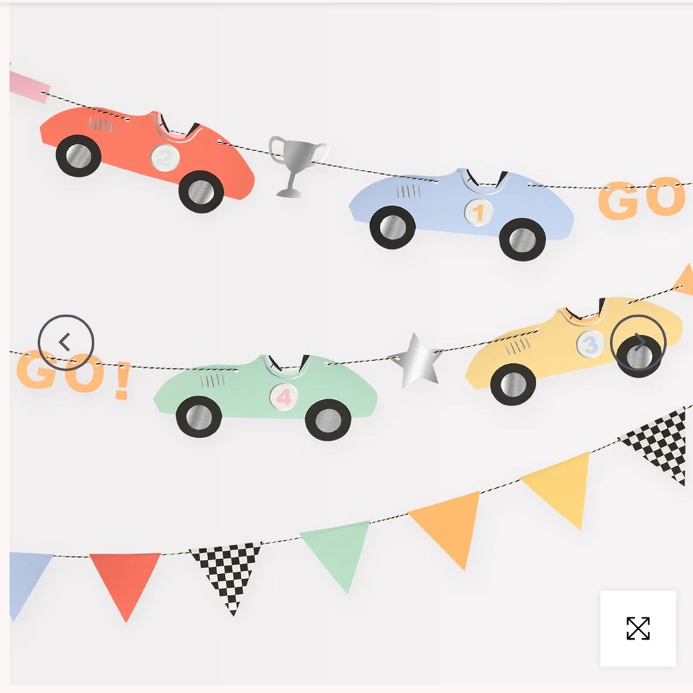 Colorful Race Car Garland